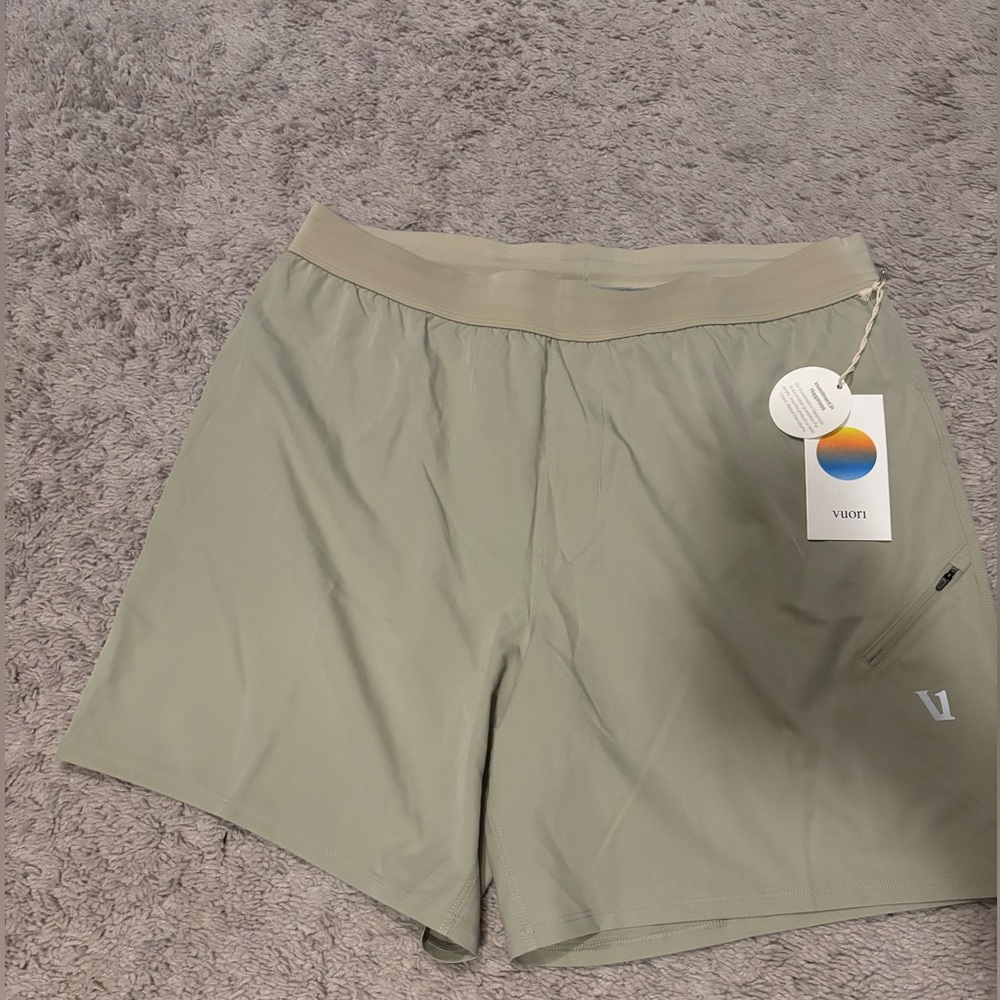 Vuori Men's Olive Athletic Shorts
